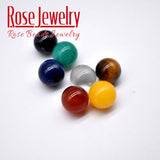 Natural Stone Tiger Eye Lapis Lazuli Crystal Agates Amethyst Ball Round Beads