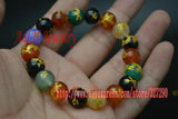 5pcs Chinese Dragon Colorful Stone 10mm Bead Bracelets Lucky Jewelry