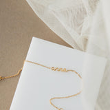 Tiny Name Bracelet Stainless Steel in Gold Silver Rose Plated