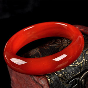 Natural Handcarved Red Agate Bangle Bracelets Women Bangle Jade Jewelry