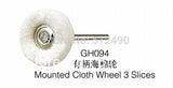 100pcs GH094 Mornted cloth wheel 3 slices jewelry polishing tool