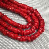 Natural Red Coral Gravel Beads for DIY Jewelry Making