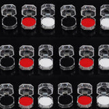 30pcs Acrylic Transparent Jewelry Package Ring Earring Box Wedding Packaging