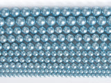 Natural Light Shell Pearl Loose Beads Smooth Round 4/6/8/10mm