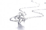 925 Sterling Silver Crystal Women's Short Chain Necklace