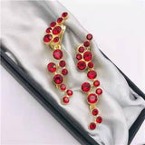 Amybaby Vintage Crystal Stone Stud Earring for Party