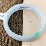 Natural Jadeite Bracelet Light Green Bicolor 52-61mm Female Jade Gift