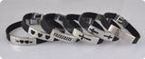 12pcs Silicone Bracelet Stainless Steel Buckle Mix Style Cross Heart Cupid