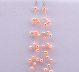 AA White Pearl Earrings 4-6mm Silver Dangle Jewelry