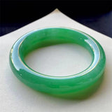 Natural Burmese Green Round Bar Jade 54-64mm Bangle