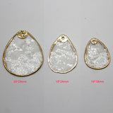 Shell Pendant Droplet Plated Mother Of Pearl Charms