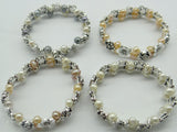 Natural Pearl Bangle Bracelet Women Wedding Fine Hand Jewellery A27