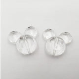 50pcs Transparent Faceted Acrylic Mouse Beads Chunky Jewelry/DIY Jewelry