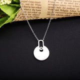 SloveCabin 925 Silver Zircon Bead Pendant Necklace Party Jewelry