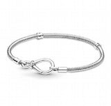 925 Silver Infinity Knot Bracelet Bangle for Women