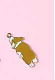 60pcs Cartoon Corgi dog Metal Charm Pendant DIY Bracelet Earrings Necklace