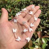 Natural Mother Of Pearl Shell Butterfly Spacer Beads for Jewelry Making