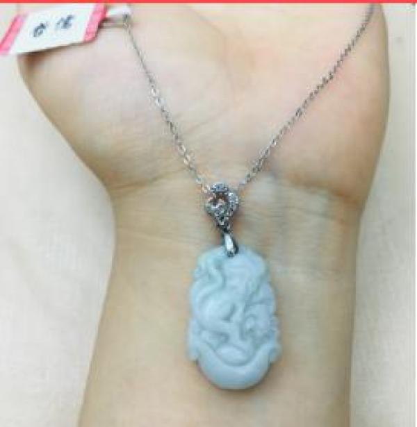 Burmese Ajadeite Zodiac Monkey Pendant Necklace