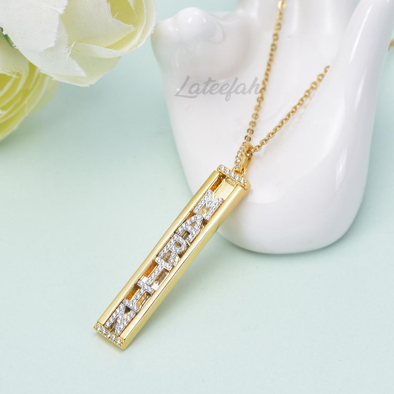 Personalized Name Necklace Silvery Slide Letter Customized Necklace