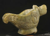 Old Natural Jade Hand Carved Dragon Cup Brush Washer