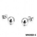 MINIXED Round Hollow Earrings Stud Earrings Women Jewelry Rose Girl