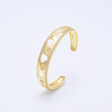 Women's Devil's Eye Hand of Fatima Bracelet with Zircon Hollow Heart