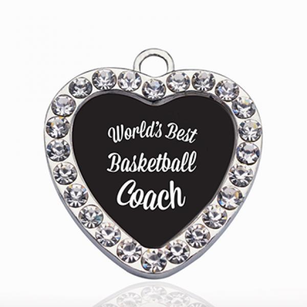 Basketball Circle Necklace Stars Ball Pendant Crystal Chain Necklace
