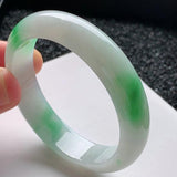 Zheru Jewelry Natural Burmese Jade Two-Tone Bracelet
