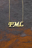 Monogram Name Necklace, Stainless Steel Initial Necklace