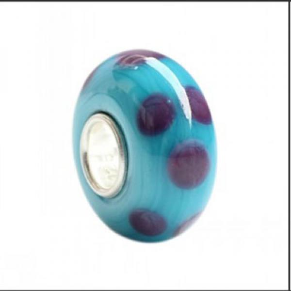 925 Silver Colorful 3D Flowers Charm Glass Beads European Bracelet Jewelry