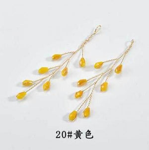 Crystal Copper Branch Charms DIY Jewelry Earrings Pendants Accessory 15pcs/lot