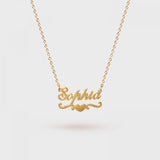 Heart Name Necklace by NOKMIT - Personalized Stainless Necklace