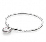 925 Silver Pan Bracelet Lock Promise Bangle