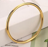 Stainless Steel Charms Bangle Gold/Rose Wedding Bracelet