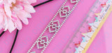 Crystal Rhinestone Heart Hair Elastic Hairband Headwear