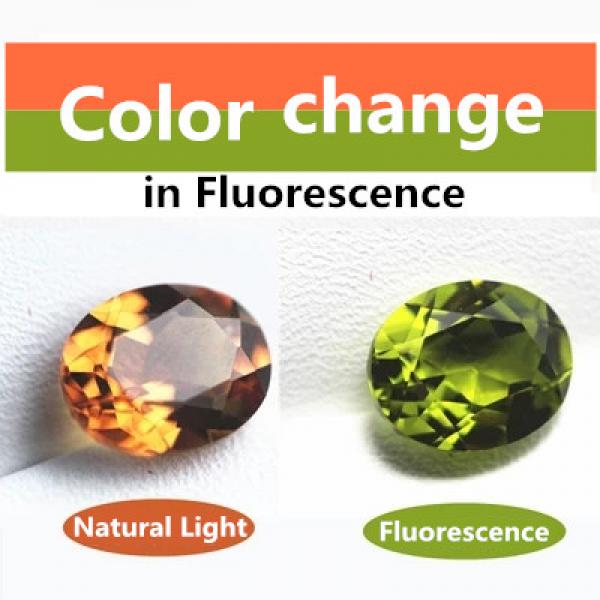 Oval Shape Alexandrite Stone Orange to Green Fluorescent Faceted Gemstone Beads
