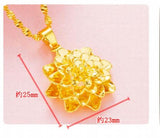 Vietnam Female Octagonal Flower Pendant Gold-Plated Multi-Layer Necklace