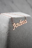 Name Necklace, Stainless Steel, Plated, Valentine's Gift