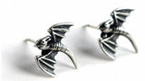 Sterling Silver Tiny Dragon Pterosaurs Dinosaur Stud Earrings