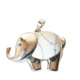 Natural Stone Elephant Pendant Quartz Crystal Necklace Women Charm