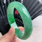 Natural Myanmar Jadeite Green Bracelet Princess Jewelry 54-64mm
