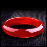 Natural Agate Chalcedony Red 54-64mm Bangle Princess Jewelry