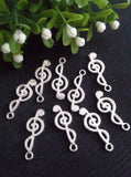Fast Music Treble Clef Charm Pendant Necklace Bracelet 100pcs