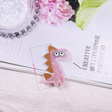 4pcs Acrylic Dinosaur Crocodile Tail Charms DIY Hairpin Brooch Cabo Beads