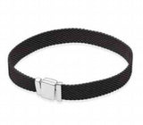 925 Silver Rose Woven Mesh Reflexions Bracelet Bangle for Women DIY Jewelry