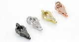 5PCS CZ Micro Pave Lobster Clasp Pendant