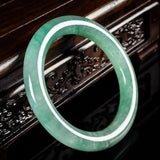 Zheru Jewelry Burmese Emerald Light Green Bracelet 54mm-64mm
