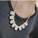 Vintage Crystal Collarbone Choker Necklace for Women
