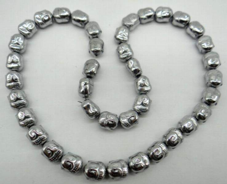 Quartz Crystal Hematite Pendant Necklace 15''