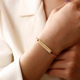 Personal Name Bracelet, Filled Cuff Bracelet